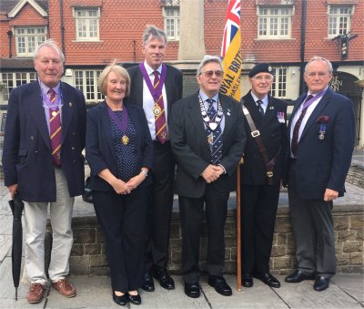 Yesterday outside the Town Hall, I led a memorial service for the #DDay75 landings. The Royal British Legion and the Fire Service supported the event with several retired military members.