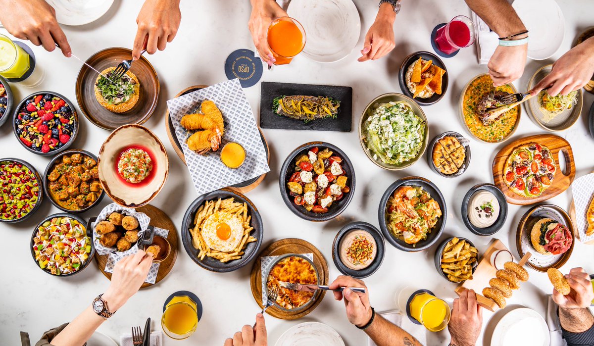opsodubai's tweet photo. Greek-style dining. https://t.co/MELz3mbDJk