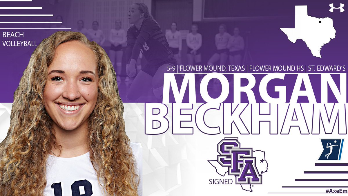 SFA_Volleyball's tweet photo. 🏖🏐 | After four years of indoor, grad transfer Morgan Beckham is headed to Nacogdoches! She's our newest beach signee for the 2019-20 academic year - welcome to Nac, Morgan! #AxeEm

📰 | https://t.co/6RDsJPnpox https://t.co/bOlXKld7Nc