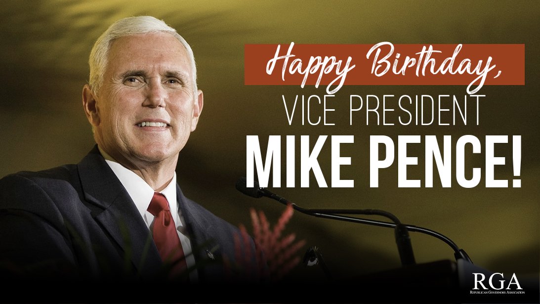 Happy Birthday to our Vice President Mike Pence, a great former GOP Governor of Indiana! 