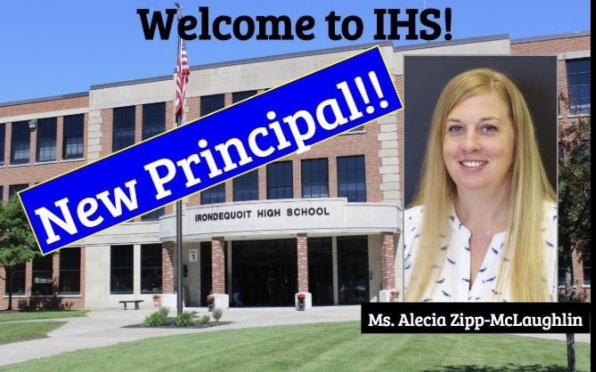 WestIrondequoit's tweet photo. BREAKING NEWS: Ms. Alecia Zipp-McLaughlin will be the new Principal at @IrondequoitHS. A West Irondequoit resident, she is  Freshman Academy Director of East Upper HS in the Rochester City School District. 

For more on her appointment by our BOE 👇https://t.co/hSDaMlII3t https://t.co/m73mZcfm5u