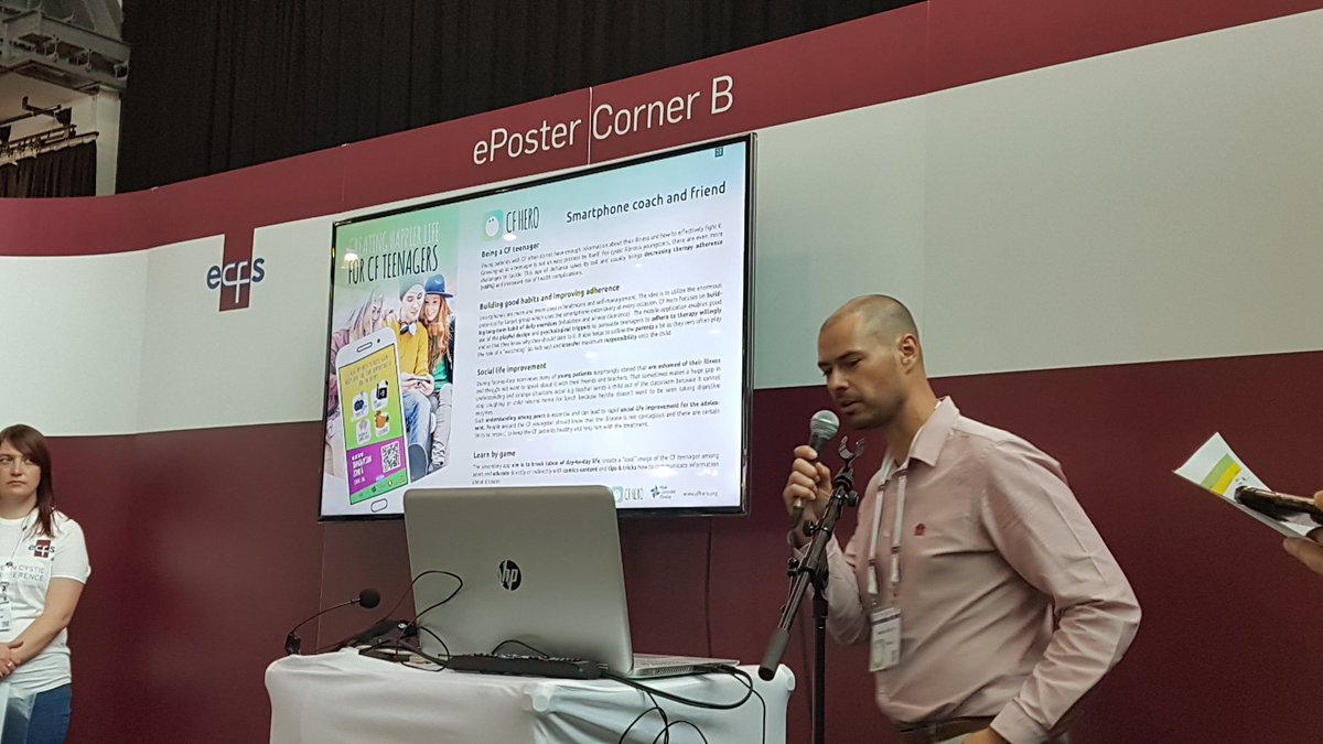 TamaraVagg's tweet photo. #CFHero is a gamified app to help adherence! For #CF teenagers. #ECFS2019 #3CF https://t.co/1EcmS4Cjx6