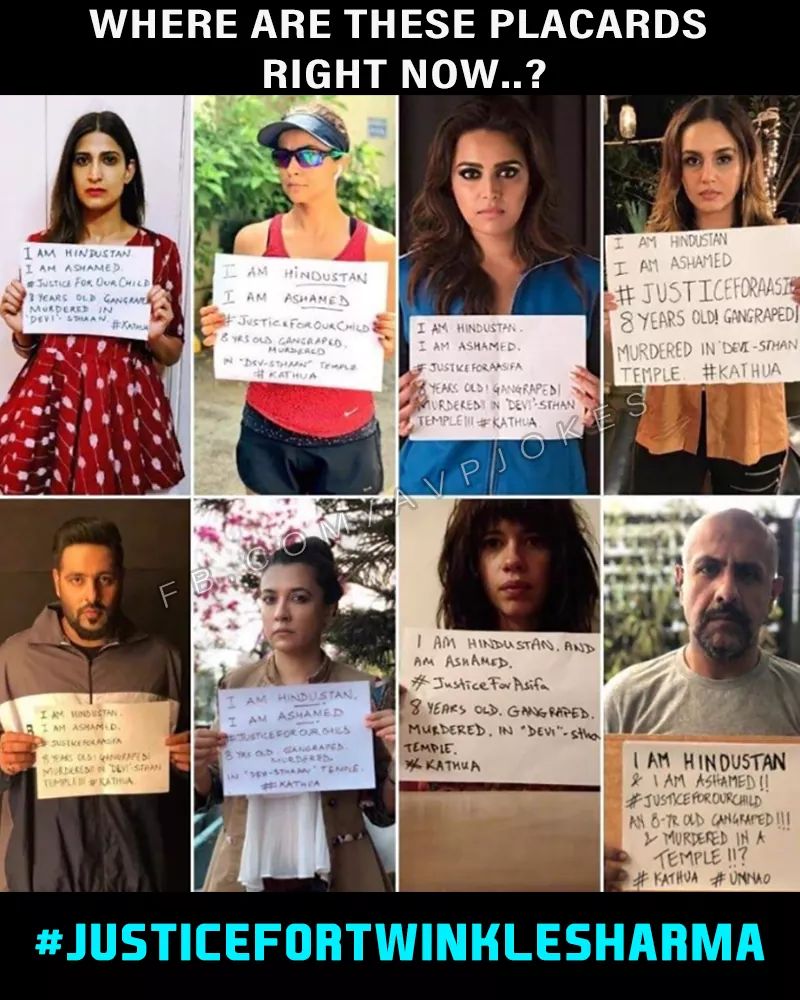 21sAyush's tweet photo. #JusticeForTwinkleSharma where are these placard right now..?shame on that kind of people who saying that they are secular 😡😡 https://t.co/LOSPr4XLzn