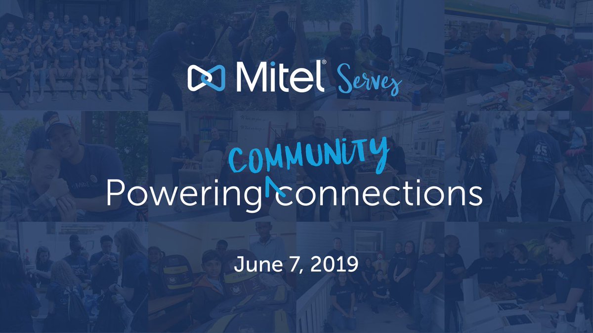 Mitel's tweet photo. Today is the day! Our teams are on the move and lending a hand in their communities. Stay tuned to our Twitter feed for photos of all the action. #MitelServes https://t.co/UXyV73otE5