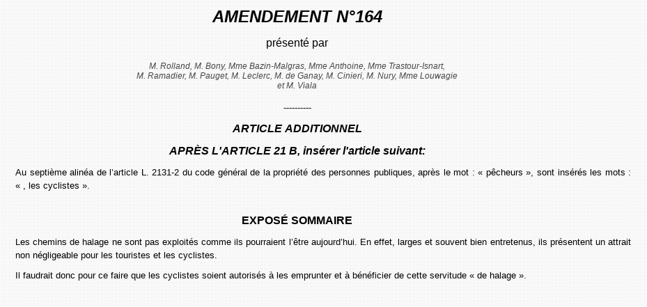 LOM_ProVelo's tweet photo. Les amendements  164, 237, 290, 924, 1846, 1278, 2303, 2346, 3389, 1507, 2615, 2794 proposent de rajouter "les cyclistes" au septième alinéa de l'article L. 2131-2 allant dans le même sens. https://t.co/uLQSECZ8To