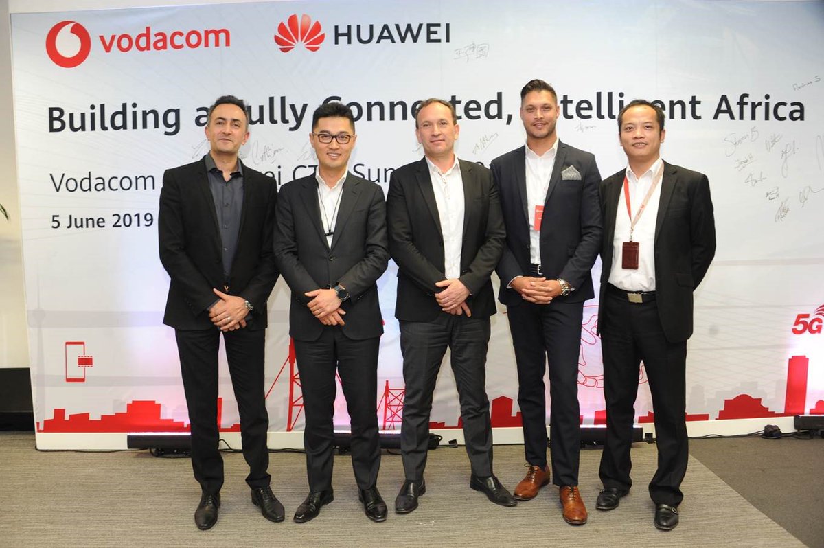 HuaweiSAR's tweet photo. We had a successful CTO summit with @Vodacom on the 5th of June, demonstrating &amp; highlighting our key technology, including 5G and Huawei Cloud! https://t.co/QI1vCpl7wM
