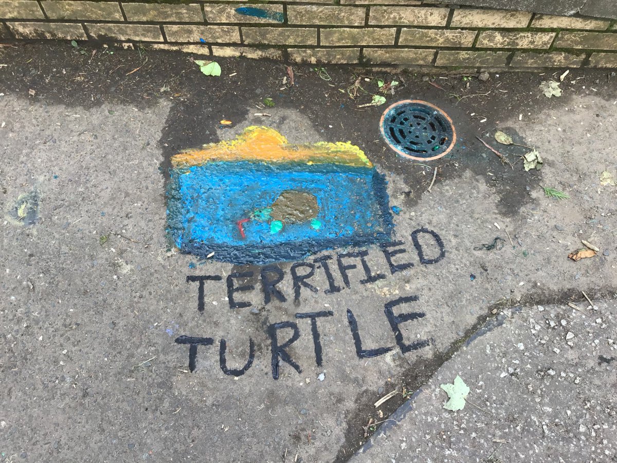 CarmunnockPS's tweet photo. P5, 6 &amp; 7 have been working hard creating drain designs for Oceans Day! We are raising awareness about playground litter ending up in our Oceans @NaeStrawAtAw #draincampaign https://t.co/HWbL2ttfgf