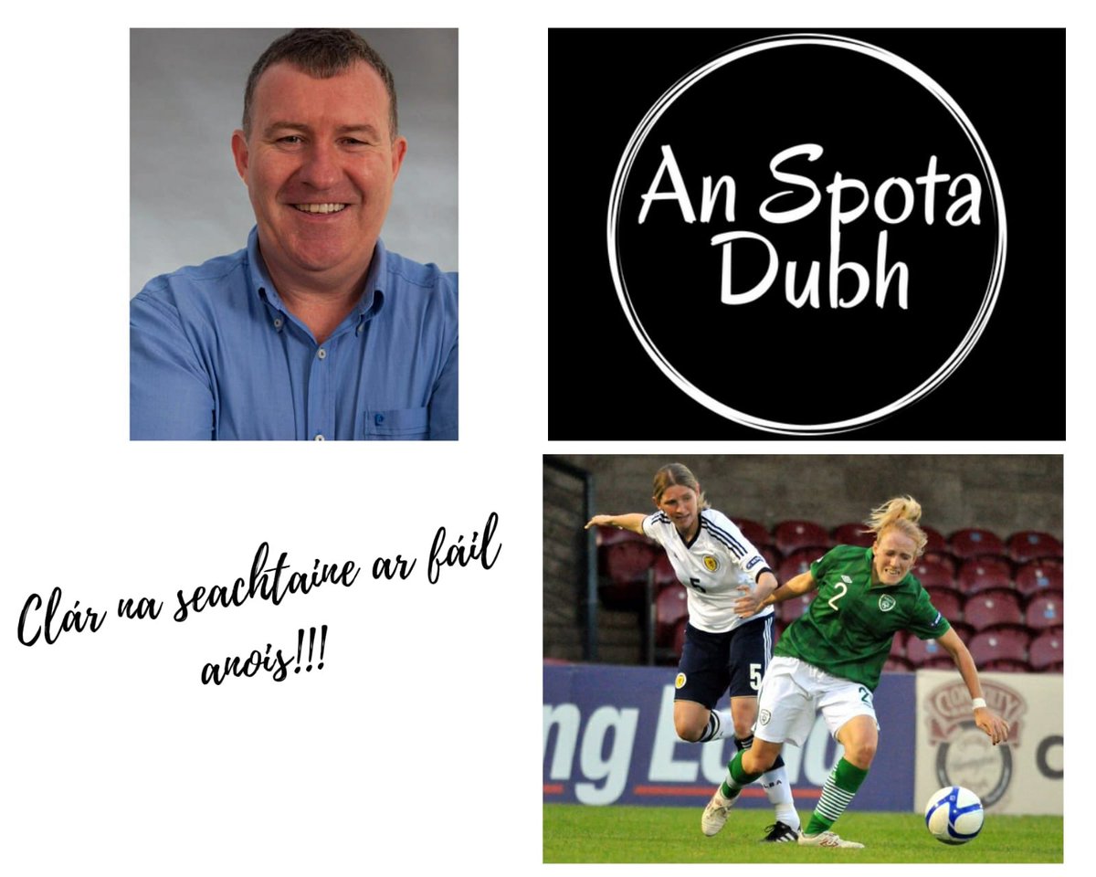 Corn an Domhain atá beo ar <a href="/SportTG4/">Spórt TG4</a>  ag tosnú anocht ,á phlé againn le imreoir idirnásiúnta <a href="/FAIWomen/">FAI Women</a> <a href="/MeabhDeBurca/">Méabh De Búrca</a> 
 #20x20 &amp;
Bhí Antoine ó Conghaile ó <a href="/SportRnaG/">RnaG Spórt</a> linn chomh maith  faoin chraobh iomána, agus na cluichí sin beo ar <a href="/RTERnaG/">Raidió na Gaeltachta</a> ag an DS 

Soundcloud, ITunes,Spotify