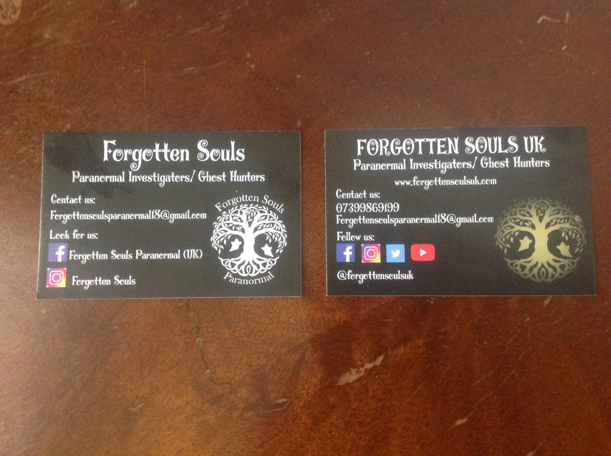 souls_uk's tweet photo. New vs Old #vistaprint #businesscards #Ghosts #ghosthunting #paranormalinvestigator #paranormal #spirits #followus https://t.co/e4eXjIHp8J