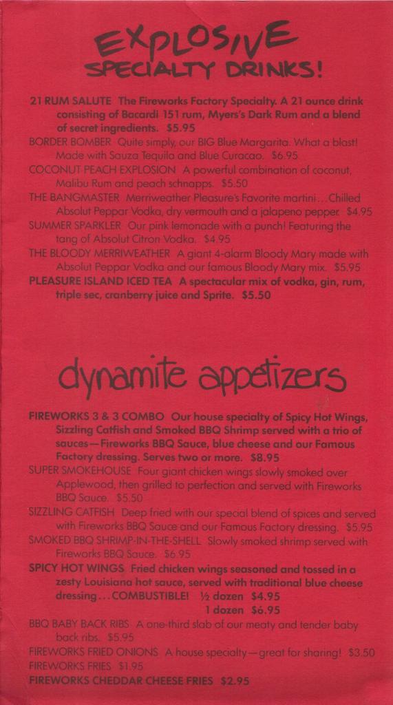 TheDisneyDrunk's tweet image. So excited, I may explode! 🎇 Just got the bar menu for the #FireworkFactory! 🎆 a lovely addition to my #TikiBar library 🎉 #PleasureIsland #WDW #DisneyWorld #theLostArchives