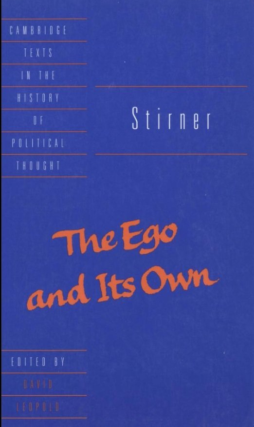 53b\\ Stirner belonged to the Young Hegelians. His most famous book Der Einzige und sein Eigentum (The Ego and Ist Own) was published in 1844. He is seen as a proponent/forerunner of moral nihilism, ethical egoism, and anarchism.