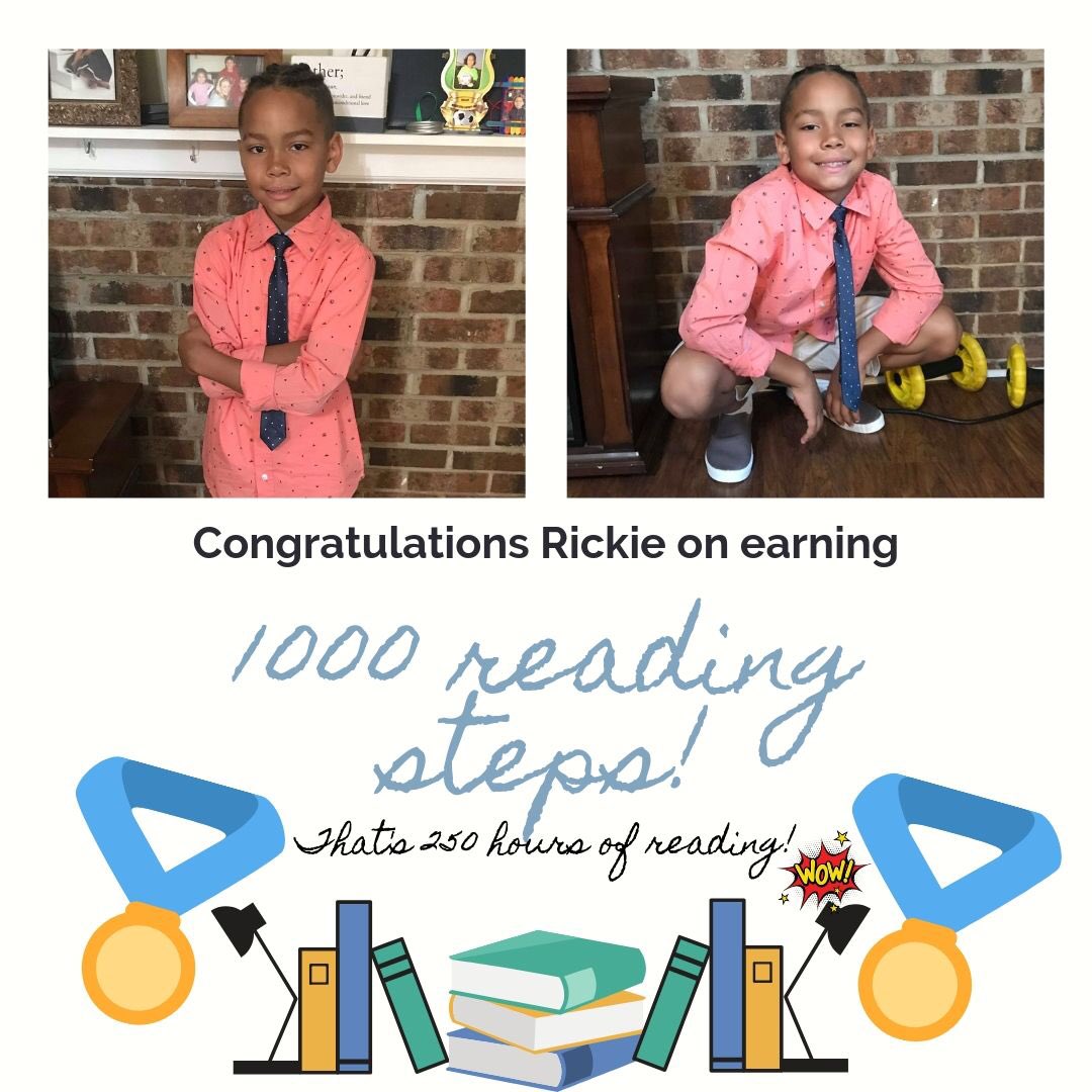 AngelaGAyres's tweet photo. My boy is all set for his date at Olive Garden with his Principal and his fellow 1000 step earners! #ProudMama #readersareleaders #1stGradeRockstar @snowhillelem https://t.co/8y5OMv8pQw