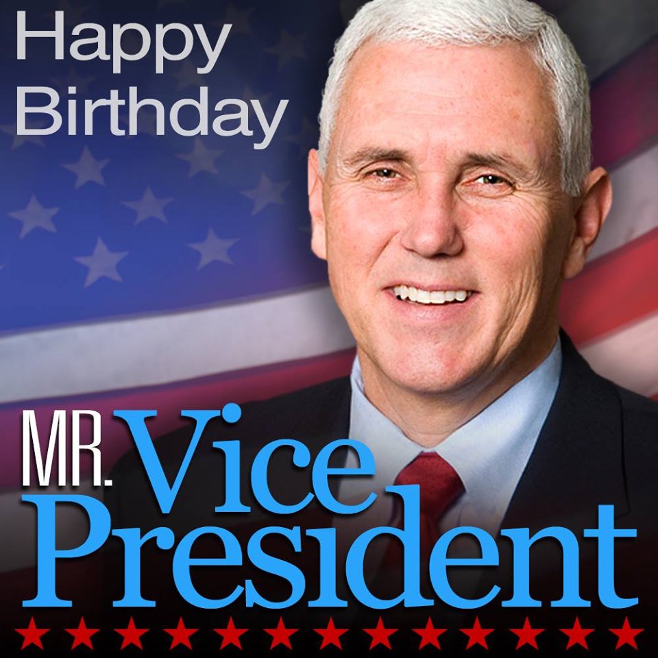 HAPPY BIRTHDAY! Vice President Mike Pence turns 60 today!   