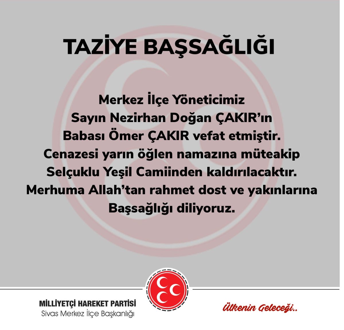 MHP SİVAS MERKEZ İLÇE BAŞKANLIĞI (@mhpsivasilce) on Twitter photo 