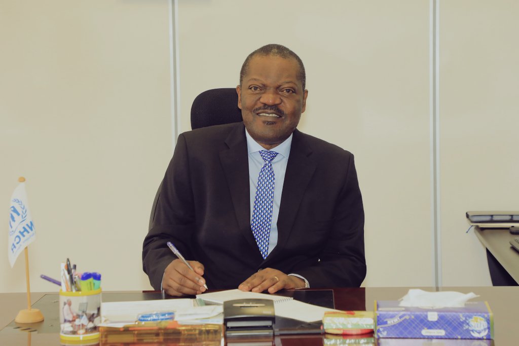 UNHCR_AU's tweet photo. "UNHCR continues to enjoy exemplary  cooperation with #ECOWAS and other regional institutions in Africa", Mr. Cosmas Chanda, @Refugees Representative to @_AfricanUnion and @ECA_OFFICIAL during the 44th @ecowas_cedeao anniversary here at #AU headquarters. https://t.co/ACaSXrEL9E