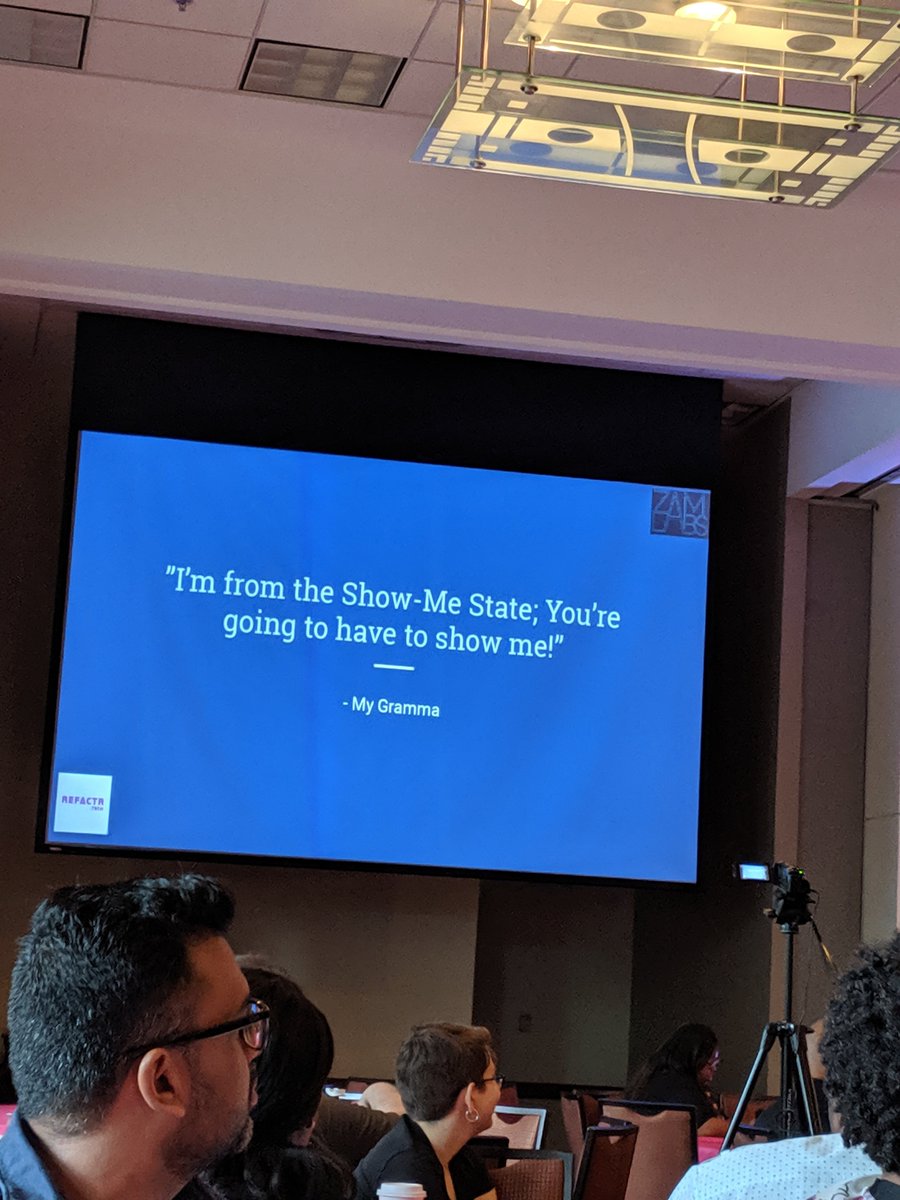 EriPDev's tweet image. Gramma spitting that real talk #refactrtech