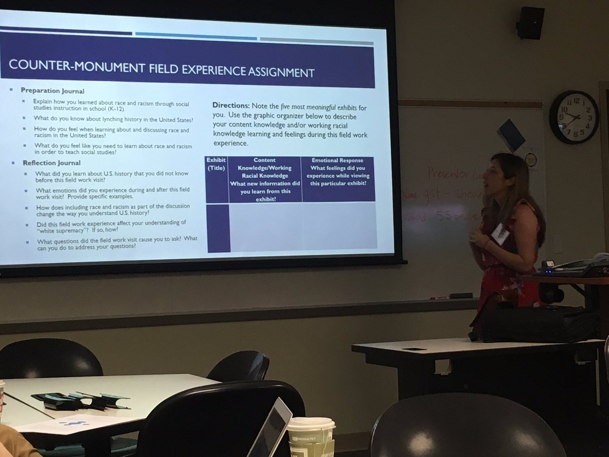 ProfessorKP's tweet photo. Learning about using counter monuments with Dr. Sara Demoiny at #ESSES19 https://t.co/23COzUiLrV