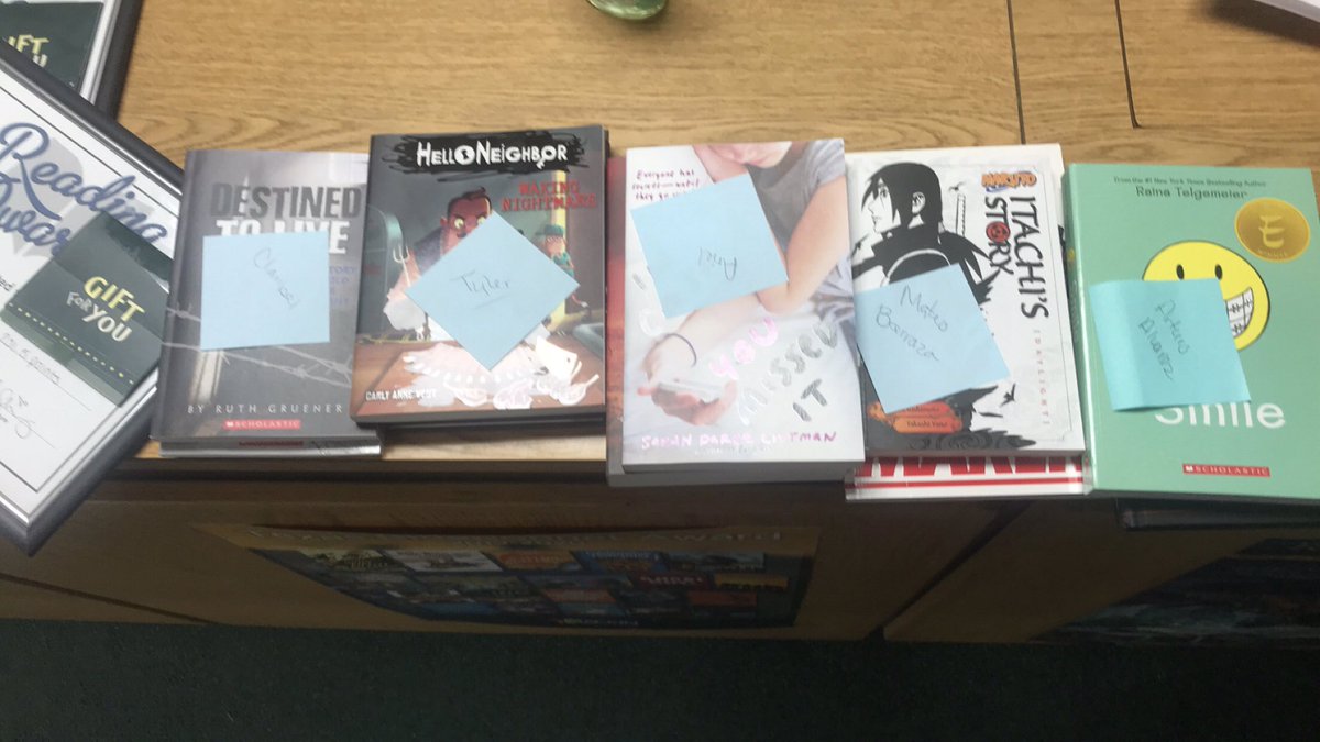 RidgeIndian's tweet photo. Congrats to our 6th, 7th, and 8th grade top readers!  Enjoy! #readers #librarylife https://t.co/BdDp9NjckM