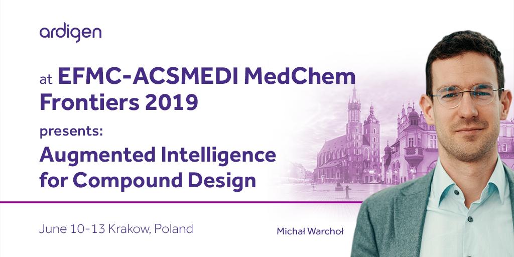 Ardigen_SA's tweet photo. Our Director of #AI Labs, @michal_warchol will talk about Augmented Intelligence for #CompoundDesign, next Thursday at 3pm during EFMC-ACSMEDI #MedChem Frontiers 2019. Join him and other experts from industry and academia. #artificialintelligence #bioinformatics https://t.co/c1QwkWqg4h