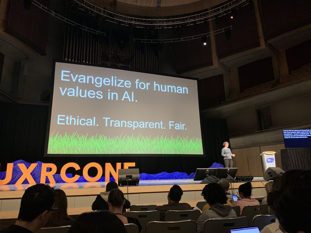 commakama's tweet photo. Bottom line @carologic leaves the #research collective with is to be a responsible #researcher — evangelize for human values in #AI. It takes a village to make AI helpful  • @UXRCollective #UXRConf https://t.co/AOfOO6HgnI