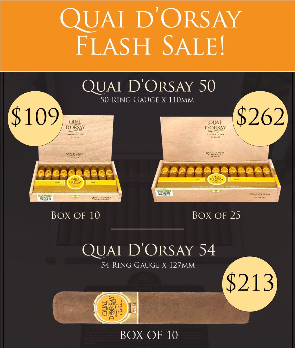 Quai Dorsay 24 Hour Sale!🔥

10% OFF💥

montefortunacigars.com/brand/quai-dor…