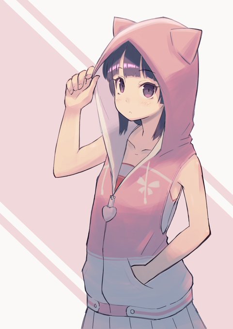 ノースリーブパーカーのtwitterイラスト検索結果