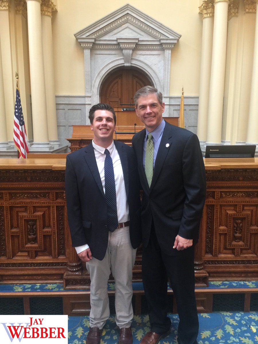 JayWebberNJ's tweet photo. Summer intern Anthony of Parsippany joined me in the Statehouse yesterday and was on top of all the issues. Thanks for your help! https://t.co/1Q1T61XHbG