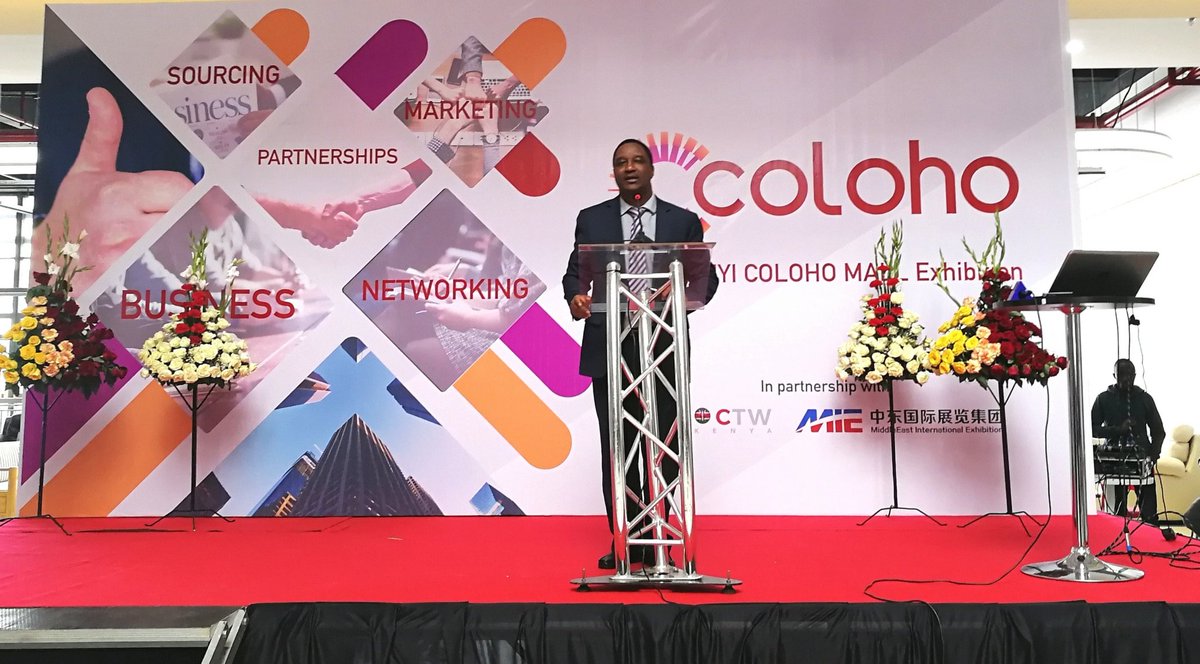 chinatradeweek's tweet photo. Chinese investments like #ChinaTradeWeek #Kenya & it's partner #Coloho Mall help #Kenya to achieve #Vision2030 objectives, e. g. eradication of poverty & #education & affordable housing for all - @KenInvestMD Dr. Moses Ikiara at #CTW19 / #ColohoMallLaunch https://t.co/GwxiR7mmL0