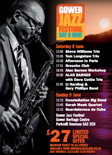 Gower Jazz Festival 8th &amp; 9th June @jazzlandswansea <a href="/justinscaterltd/">Justin Hayward</a> @tomlangshawtrio <a href="/omotesandojazz/">ConstellationBigBand</a> @alanbarnesquartet @stevewilliamstrio @sarahmeekquartet @guardalavacadecuba #Jazz #JazzLovers #festival #Food #UNDERCOVER #music #Dance #relax #NewOrleans
