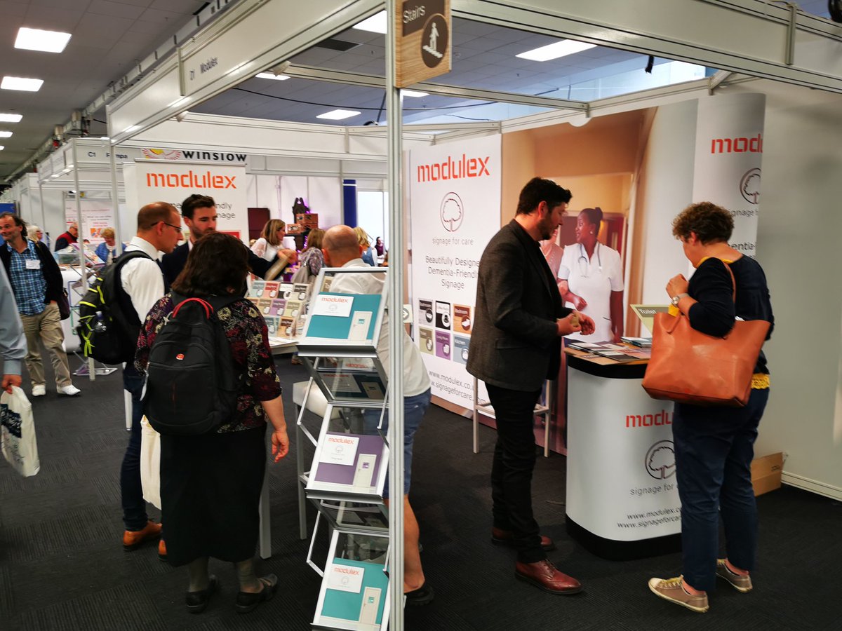 ModulexUK's tweet image. Only a few hours left of the Alzheimer's Show for today. We have lots of new signage to show you on Stand D1 #tas19 #signageforcare #signage #londonolypmia