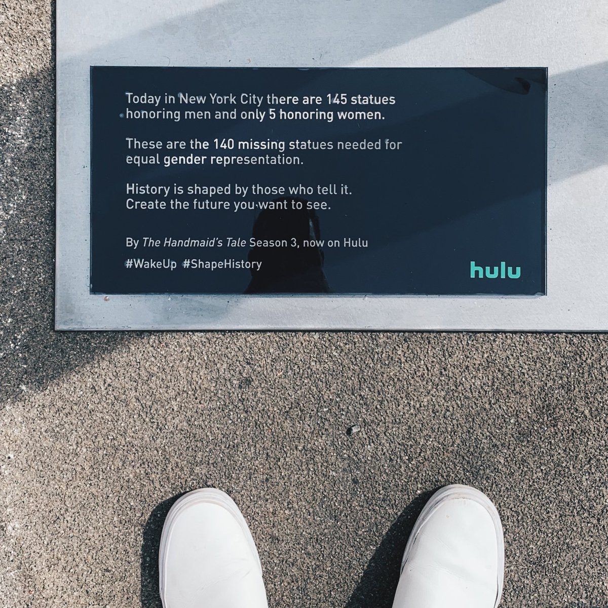 rahkothari's tweet photo. Incredible Hulu / The Handmaid’s Tale installation at Madison Square Park this morning #ShapeHistory https://t.co/x99zE7YS4U