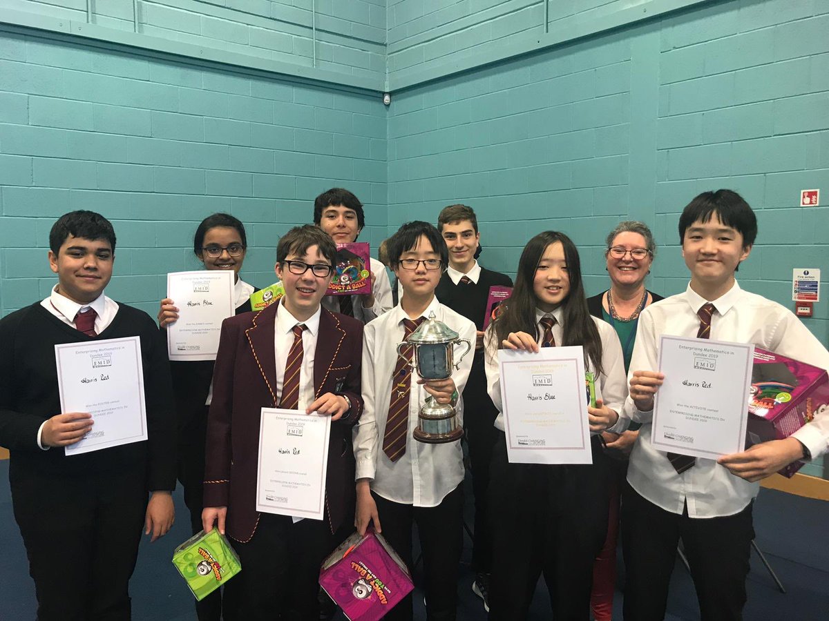 mathsatharris's tweet image. Harris Academy brought two teams to EMiD... Overall 1st and 2nd place!!!! Well done to everyone involved and thanks to Mrs Christie for supporting. #superproud 🥇 🥈 @harrisacdundee