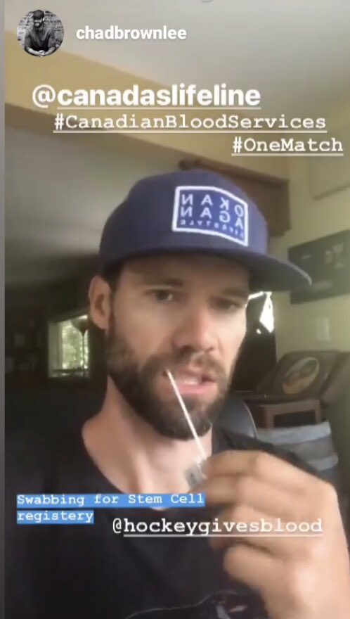 hkygivesblood's tweet photo. Nice work by our friend @ChadBrownlee . He ordered a free swab kit online at https://t.co/18dIrzsIJz &amp; @CanadasLifeline shipped it right to his door. Find out if you’re eligible to join the #stemcell registry here: https://t.co/HARR9T3x5L @oklifestyle #HockeyGivesBlood https://t.co/wCUeEaLAGs