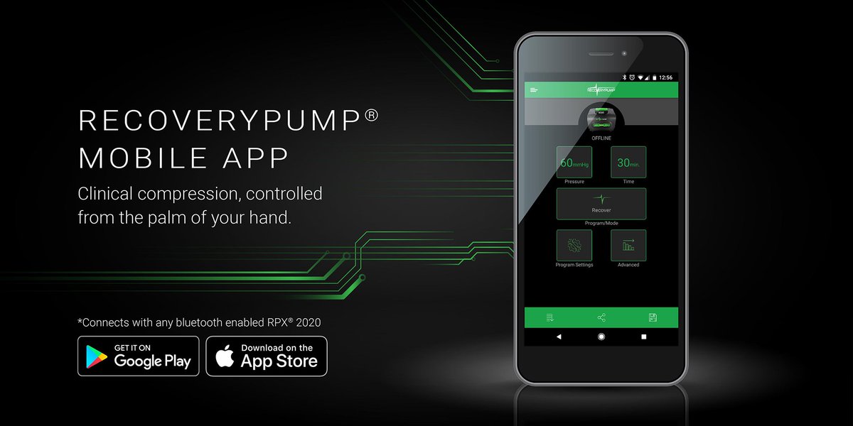 recoverypump's tweet photo. Customize your recovery session, save & share therapy settings, track pump usage data & more from your phone with the new #RecoveryPump app! Connects with any RPX 2020 pump. #RecoveryBoots #TrainHardRecoverHappy https://t.co/BwtCBlOpIM