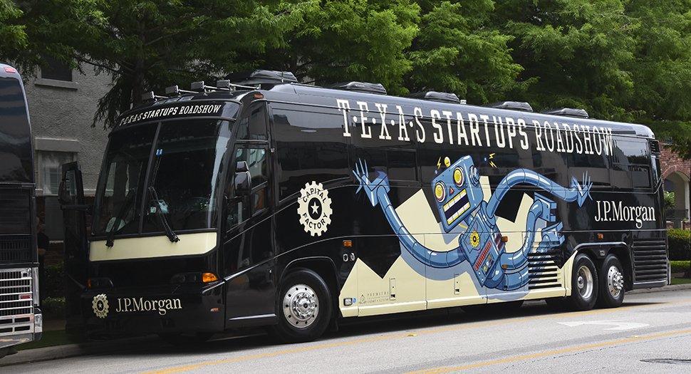 <a href="/CapitalFactory/">Capital Factory ⚙️</a> Founder &amp; Executive Director and Eisenhower Fellow Joshua Baer (USA '15) <a href="/JoshuaBaer/">Joshua Baer ⚙️</a> is currently traveling across Texas with 50 of the country’s top tech investors on the inaugural J.P. Morgan Texas Startups Roadshow: bit.ly/2QQIvlT #efjourney