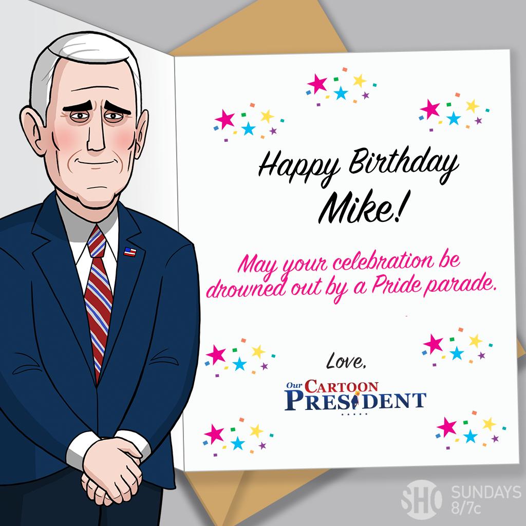 Happy 60th birthday to Cartoon Mike Pence!

Tune in to every Sunday at 8/7c! Only on 