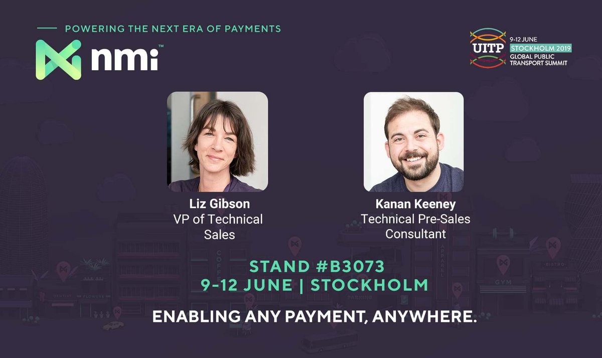 NMIpayments's tweet photo. Liz & Kanan will be in Stockholm next week for #UITP2019! You can find them on stand #B3073, arrange a meeting here: https://t.co/K97tfpm5XW
Or pop by the stand to chat to them about omni-channel payments & interoperability for transport.
Enjoy the show! https://t.co/3GEP4gTHCU
