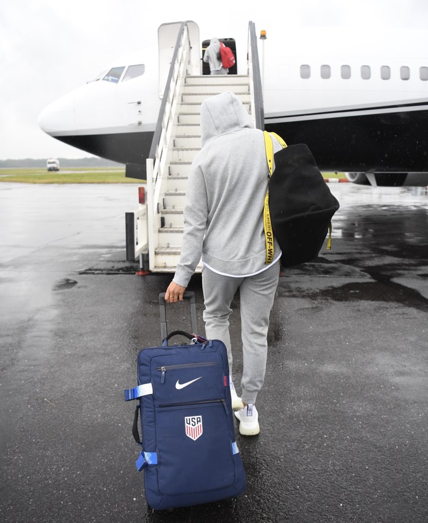 USWNT's tweet photo. Destination: Reims, France ✈️ 🇫🇷 

#FIFAWWC, WE’RE COMING‼️ https://t.co/nCbzjMPNGG