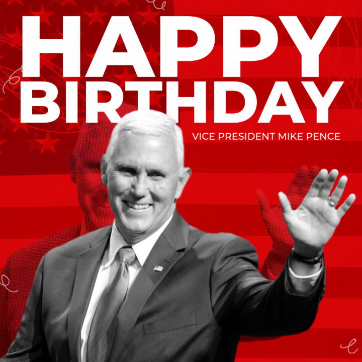 Republicans's tweet photo. RT to wish our GREAT @VP a VERY HAPPY BIRTHDAY! https://t.co/gzLTNBpyUA