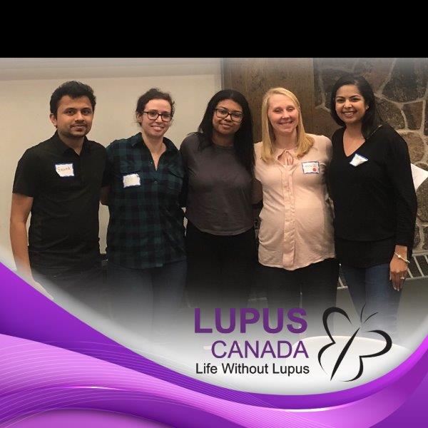 LupusCanada's tweet photo. Lupus Canada Board Members, Vinita Haroun &amp; Thomas Simpson, were proud to represent @LupusCanada at the University of Waterloo’s WaterLupus Hackathon. Congrats to the winners from team Shine On! #LetsTalkLupus #lupus #LupusCanada https://t.co/Y8GLbYk9Tf