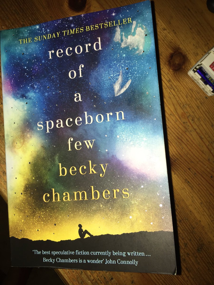 authorontheedge's tweet photo. God I love Becky Chambers. This trilogy is just amazing.
#RecordofaSpacebornFew https://t.co/snvFAom0sG