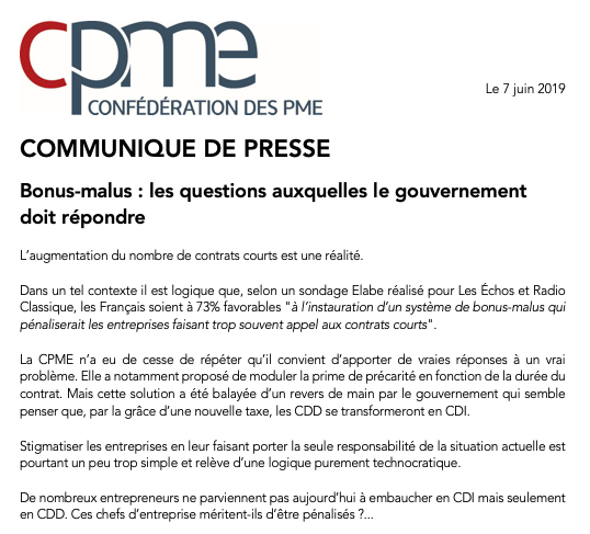 CpmeGuyane's tweet photo. [Communiqué #CPME] La @CPMEnationale considère que le gouvernement doit répondre de ses actes à propos d'un Bonus Malus qui augmenterait les charges des entreprises et découragerait certains entrepreneurs d’embaucher.
Communiqué disponible🔗 https://t.co/HqVLUsvaTf https://t.co/CQoZm5jm8X