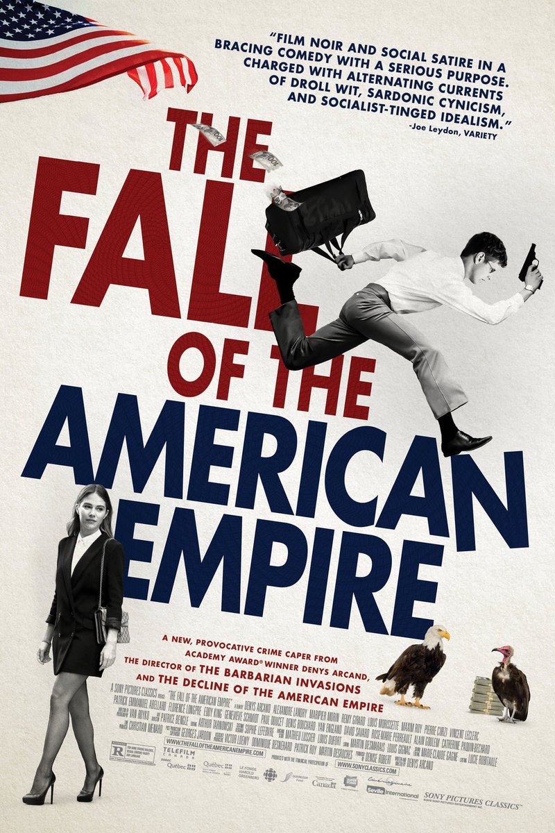 The Fall of the American Empire, a thriller comedy, a social satire with this sense of humor, that is Denys Arcand's signature. The movie opens in SF and the Bay Area. Read more on LostinSF >> bit.ly/31jglVh #LostinSF #FrenchinSF #FilmenFrancais