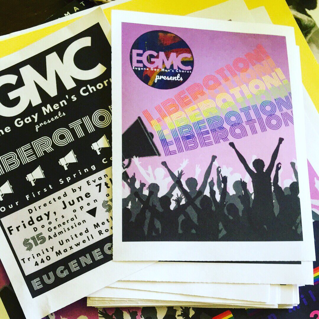 egmchorus's tweet photo. From Stonewall to border walls, protests to progress, from streets to the dance floor, come LIBERATE yourself in song as we share musical selections that have compelled us through the decades to join together to create a better world. Tonight at 7:30pm https://t.co/Rvqo0W7XSn https://t.co/Xd0saOFaAF