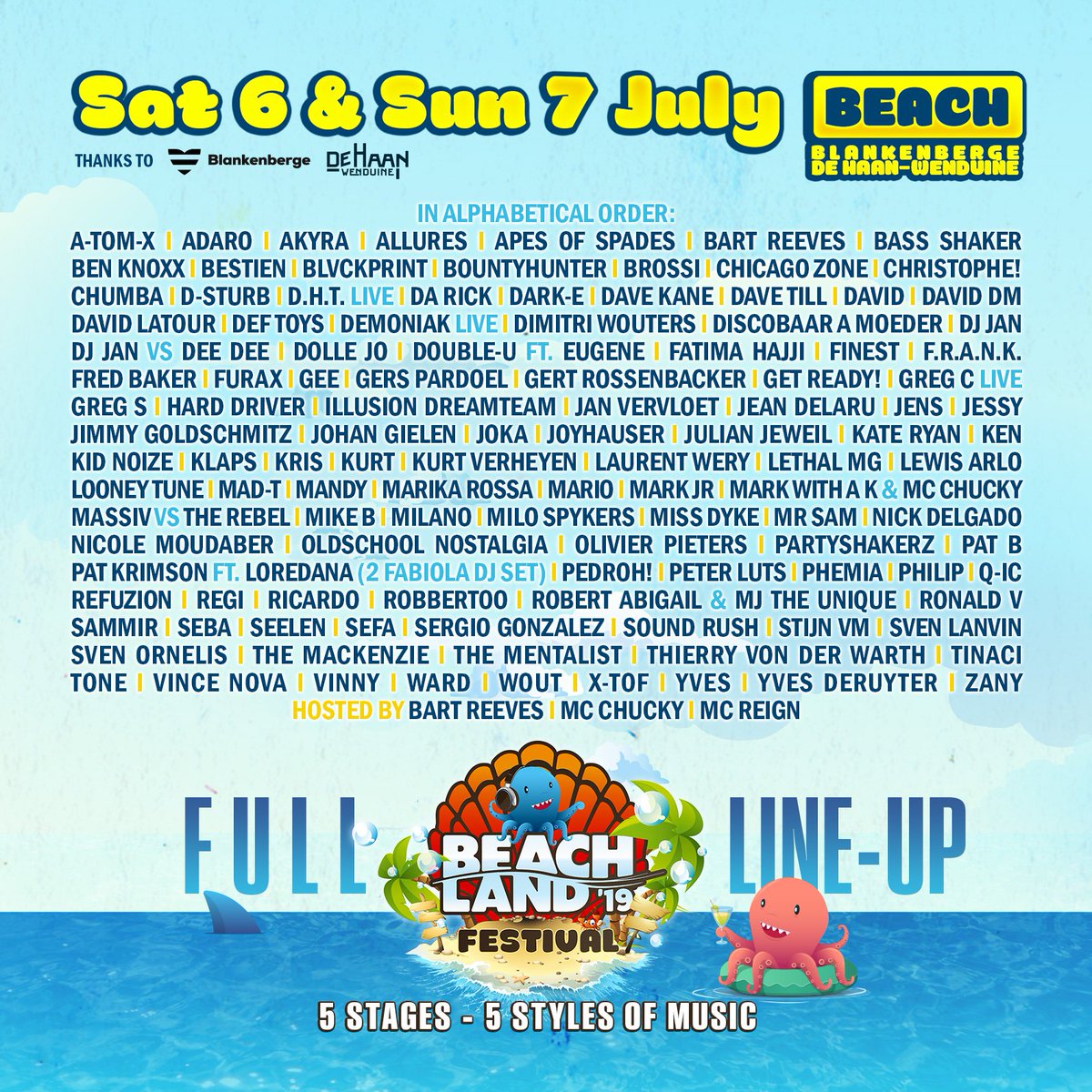 Check our full line-up for Beachland... All dj's in alphabetical order...
#fulllineup #alldjs #beachland19 #beachland