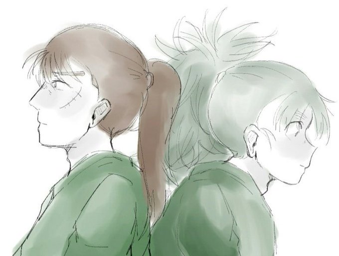 背中合わせのtwitterイラスト検索結果