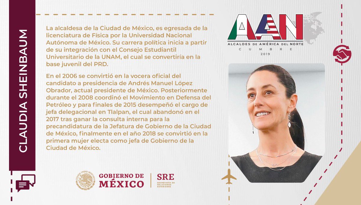 📌Conoce a algunos de los alcaldes que se reunirán en la Primera Cumbre de Alcaldes de América del Norte. 🇲🇽🇺🇸🇨🇦

#MayorsSummit #BetterTogether #CumbreDeAlcaldes #UnidosEsMejor