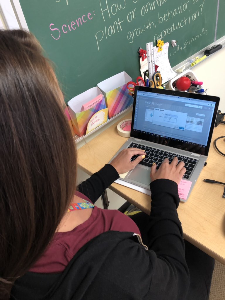 Mrs_Braverman's tweet photo. Last PD for our @LoyolaET internship was a success! TY to @Ms_DaviesVFES @MsNicosiaVFES @MsDrasal_Art for learning about @DiscoveryEd #BoardBuilder with us! Ts even had a chance to find boards they could use in the classroom and create their own! #WeAreVincentFarm @mrswebster23 https://t.co/bTWfT6AymW
