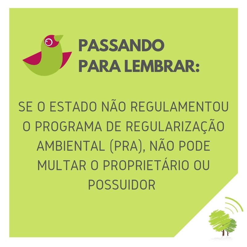 deolhonocodigo's tweet photo. Um passarinho me contou...que o se o Estado não regulamentou o PRA, não pode multar devido a desmatamento de APP, RL ou área de uso restrito antes de 22 de julho de 2008! 🐦
Estamos #DeOlhoNoCodigo #SalveOCodigoFlorestal https://t.co/LHh5NrJ6xz