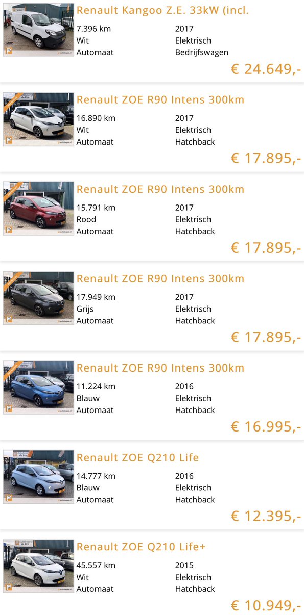 Auto_de_Pee's tweet photo. Supervoorraad elektrische autos! https://t.co/HU87RiwT3j https://t.co/20nZvO4mPa
